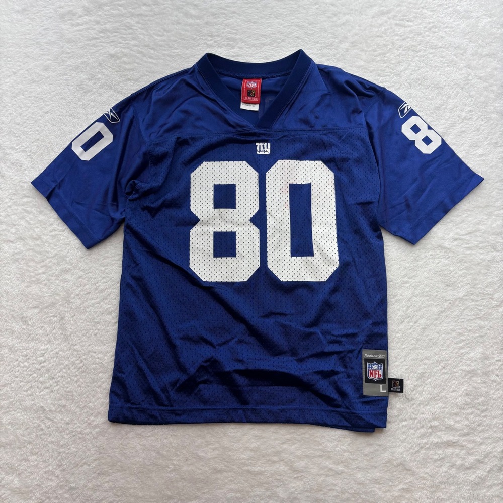 Reebok NFL New York Giants Jeremy Shockey 80 Jersey Blue Youth Large 14-16